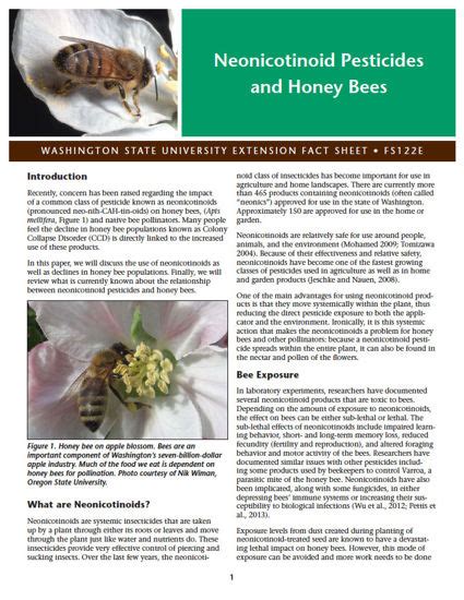 Wsu Extension Publicationsneonicotinoid Pesticides And Bees