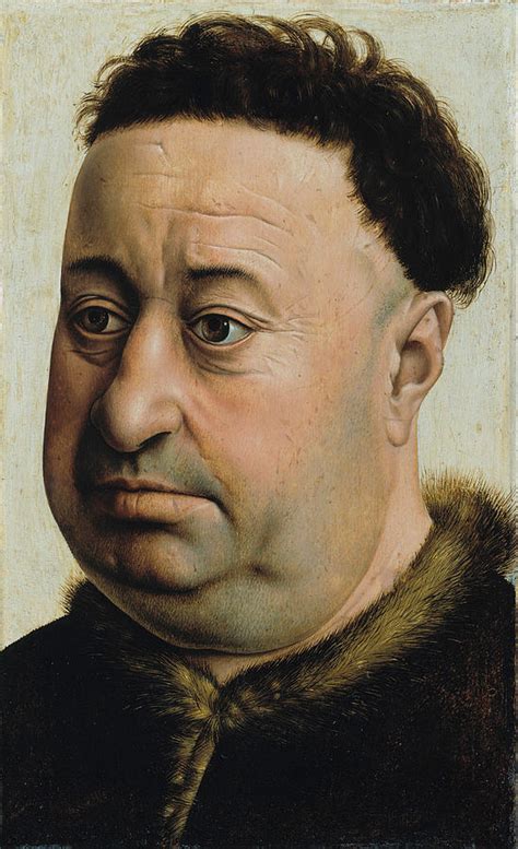 Portrait Of A Fat Man Photograph By Robert Campin 1375 1444