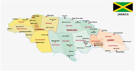 jamaica map parishes and capitals states of america map states of america map