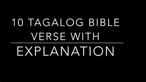 ***10 Bible Verses with explanation tagalog  tagalog Bible Verse about