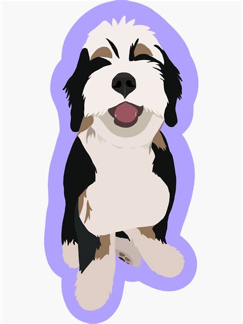 Mini Bernedoodle Sticker For Sale By Maddiepraps Redbubble