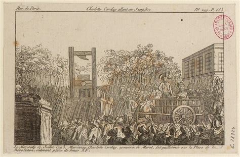Exécution à La Guillotine De Charlotte Corday Le 17 Juillet 1793 Place