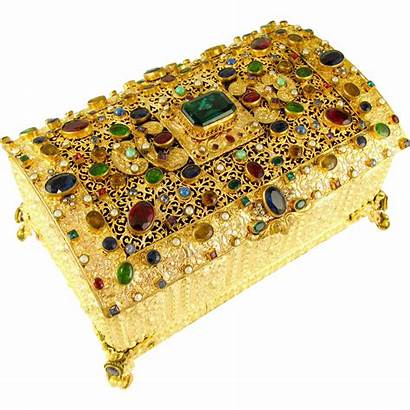 Encrusted Jeweled Jewelry Box Antique Ormolu Austrian