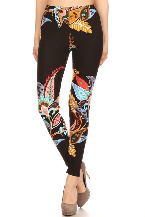 Paisley Floral Leggings Ashley By Design Womens Fashion Leggings