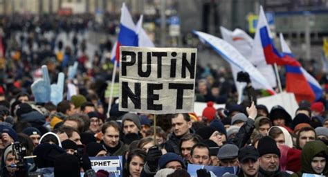 Thousands Protest Russias Internet Isolation