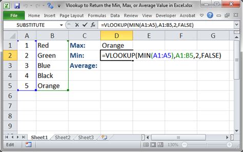 An asterisk (*) matches a series of zero or more characters. Vlookup to Return the Min, Max, or Average Value in Excel ...