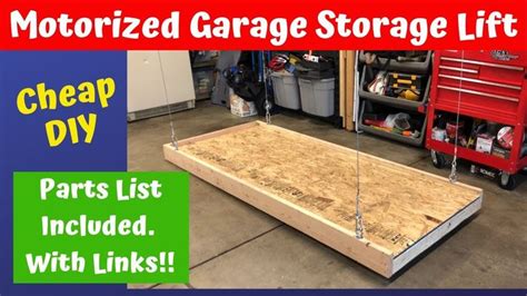 Motorized Garage Storage Lift Build Youtube Garage Lift Garage