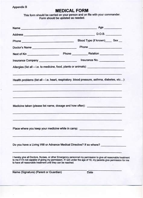 Printable Medical Office Forms