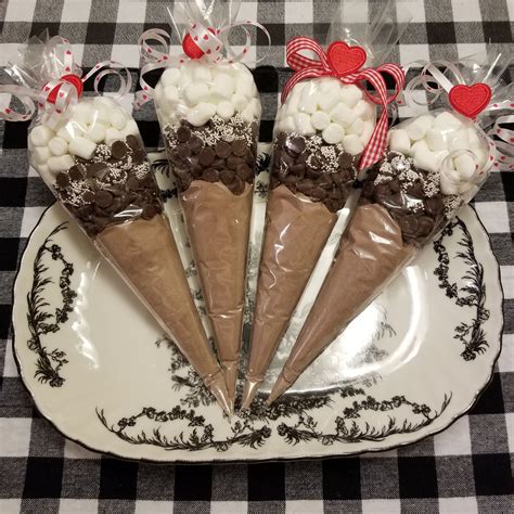 Hot Chocolate Valentine Cones Valentine Chocolate Hot Chocolate