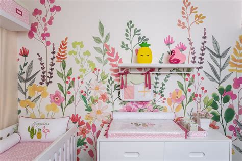 Papel De Parede Infantil Flores Candy Verde Folha Mural Artofit