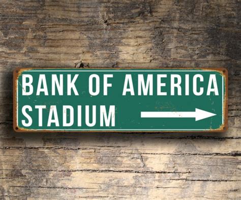 Signing up for union bank mobile and online banking is simple. Bank of America Stadium Sign Vintage style | Classic Metal ...