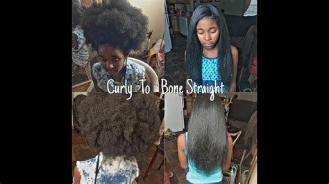 How To Get Natural A B C Hair Bone Straight With No Chemicals