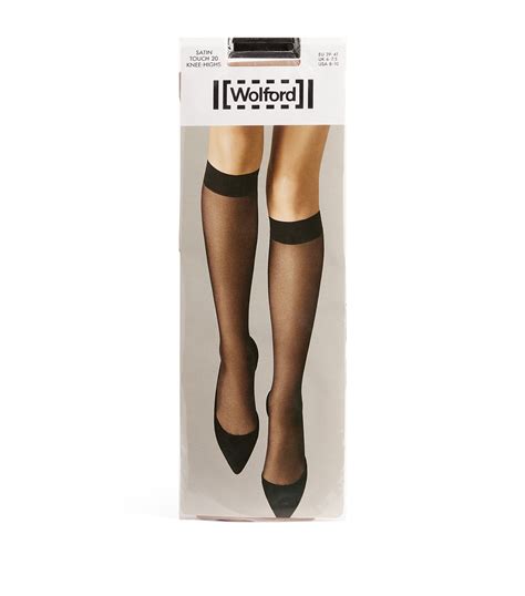 womens wolford nude satin touch 20 knee high stockings harrods {countrycode}