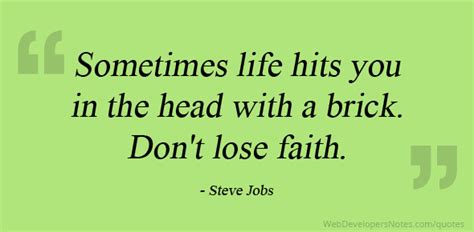 Steve Jobs Quote On Dont Lose Faith