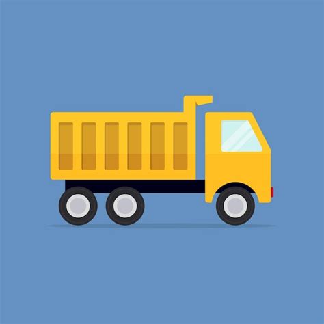 Premium Vector Dump Truck Icon Vector Flat Illustration