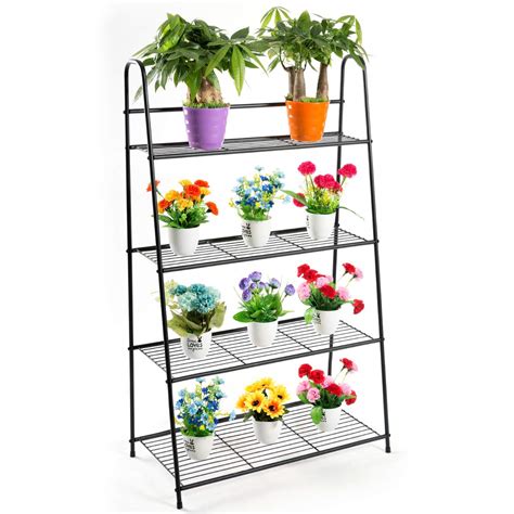 Buy Doeworks 4 Tier Metal Stand Ladder Shaped Storage Rack Stand Shelf