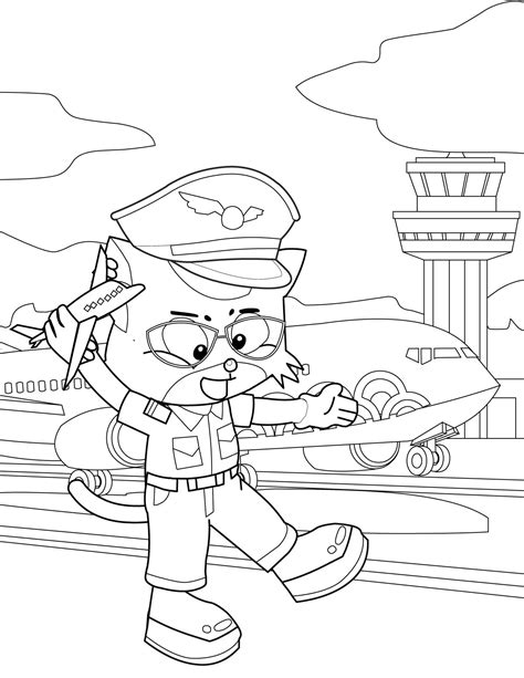 Gambar Activities Kids Pilot Colouring Pages Print Page Coloring