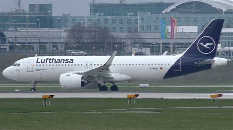 Lufthansa Airbus A320neo Takeoff At Munich Airport D Aino Youtube