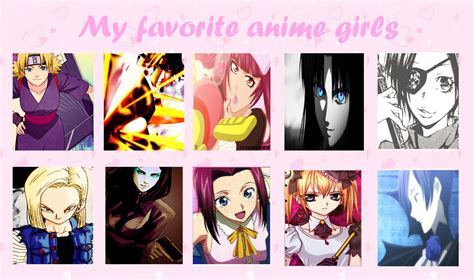 My Favorite Anime Girls By Hakufumomo On Deviantart