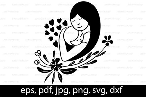 Mother Holding A Newborn Baby Graphic By Elementdesignandart · Creative