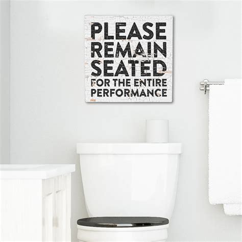 Funny Bathroom Wall Sign | Wall signs, Bathroom humor, Bathroom canvas