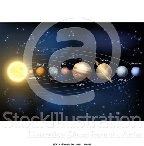 Vector Illustration Of A 3d Diagram Of Planets In Our