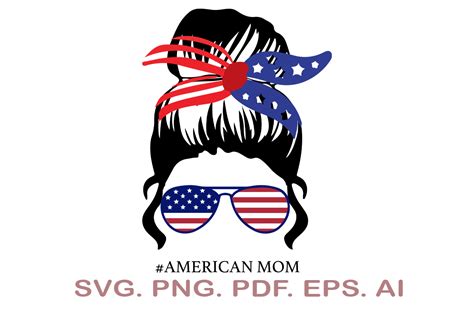 American Mom Skull Svg Graphic By Narcreativedesign · Creative Fabrica