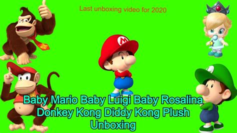 Baby Mario Baby Luigi Baby Rosalina Donkey Kong Diddy Kong Plush Unboxing Youtube
