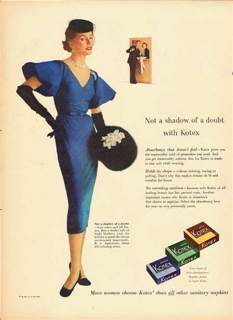 1953 Vintage Ad For Kotex Sanitary Napkins~50s Fashionpretty Model 090713 Vintage Ads
