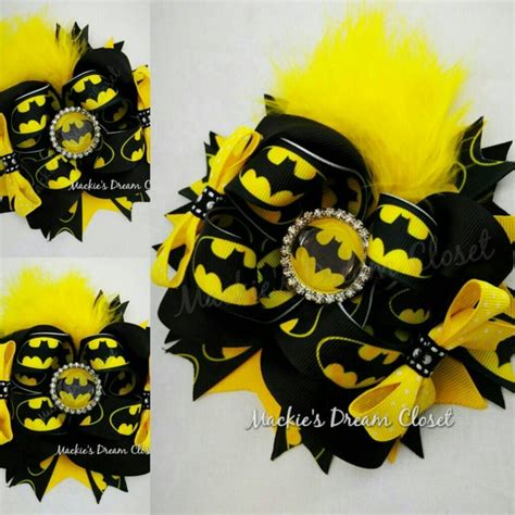 Batgirl Hair Bow Etsy