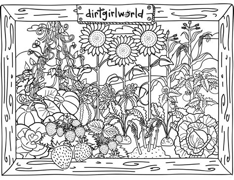 Garden Flowers In Color Book Free Coloring Page