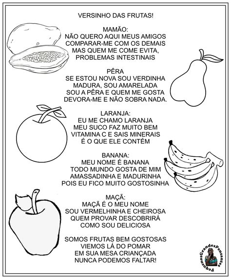 História Infantil Sobre Alimentação Saudável Para Imprimir