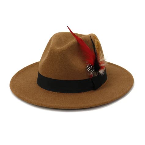 Accessoires Homme Qtinghua Mens Faux Felt Western Cowboy Hat Fedora