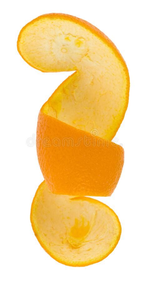 Skin Of Orange Isolated On White Background Stock Image Image Of