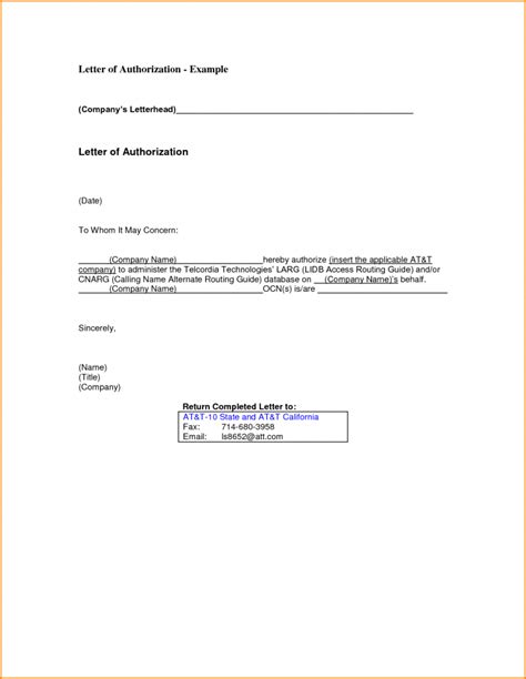 4 Sample Of Authorization Letter For Bank Templates