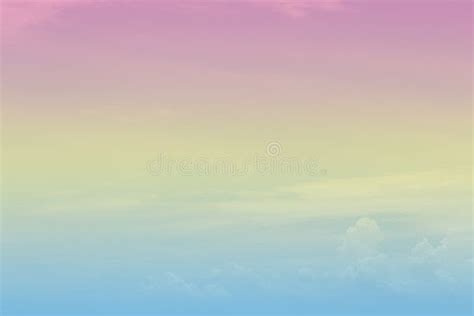 Blue Sky In The Pastel Concept Soft Color Stock Illustration