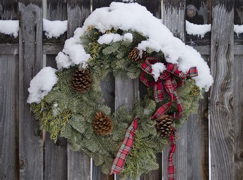 Christmas Wreath In Snow Photograph By Shelley Dennis Pixels