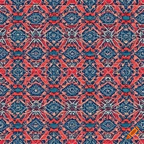 Seamless Red And Blue Geometric Pattern On Craiyon