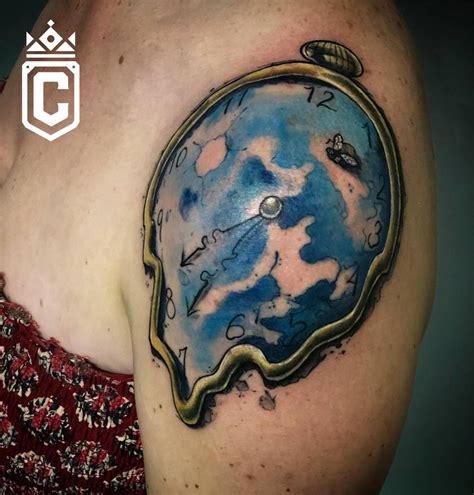 Urban element tattoo provides tattoos, piercings located in the denver rino arts district. Salvador Dali inspired watercolor tattoo by Jeff Terrell at Certified Tattoo Studios