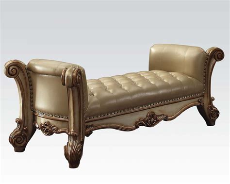 Benches for bedrooms with storage help to make the better organization neatly and comfy too. Bench Vendome Gold by Acme Furniture AC96484
