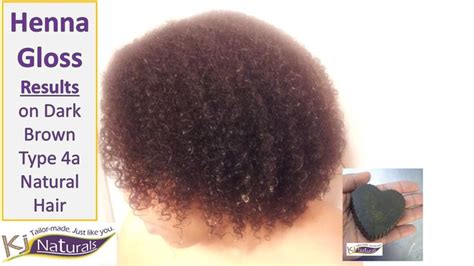 Color Change Results From Henna Gloss On Dark Brown Natural Hair With A