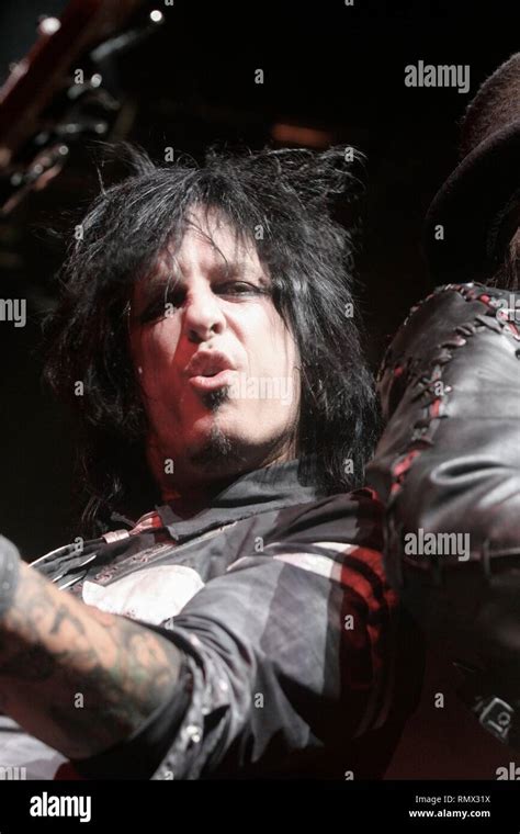 Bassist Author And Photographer Nikki Sixx Of The Heavy Metal Band Motley Crue Is Shown