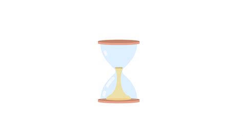 Animated Hourglass Time Running Out Sand Clock Sandglass Flat