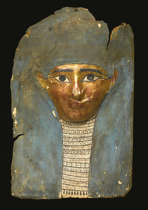 30 An Egyptian Polychrome And Gilt Cartonnage Mummy Mask Late Ptolemaic Period Circa 100 30