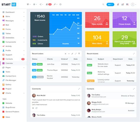 Multipurpose simple admin panel template. 40 Best HTML5 Dashboard Templates and Admin Panels 2017 ...