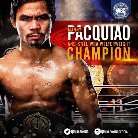 Manny Pacquiao Boxer Of The Month January 2019 World Boxing Association