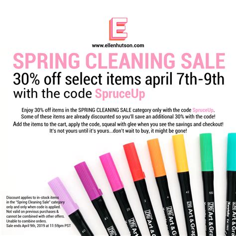 Spring Cleaning Sale Ellen Hutson