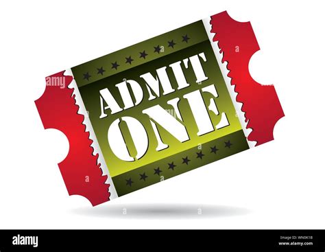 Admit One Cinema Ticket Stock Vector Image And Art Alamy