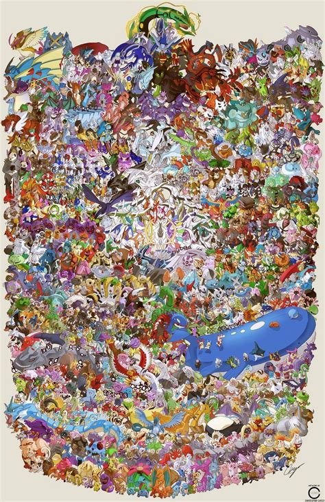 See more ideas about pokemon drawings, pokemon, pokemon coloring pages. Guy Draws All 721 Pokemon in One Massive Image