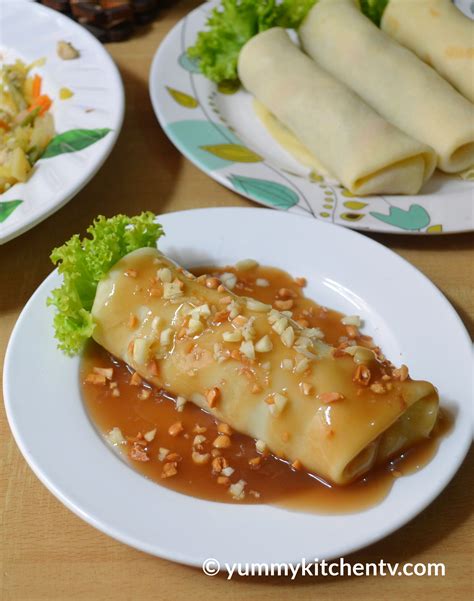 Lumpiang Sariwa With Fresh Wrapper And Sauce Yummy Kitchen